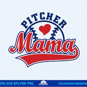 Pitcher Mama SVG, Baseball Pitcher Png, Softball Pitcher, Sports Season Tshirt, Tournament Svg, Cut file, Dtf Design, Sublimation Png