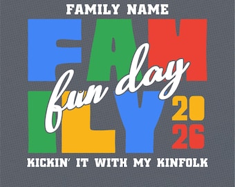 Family Fun Day SVG Design: Kinfolk Shirt, Cricut, Sublimation (Digital Download)
