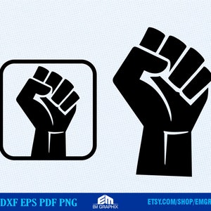 Human Fist Svg | Power Fist Png Svg | BLM Svg, Cut Files for Cricut, Silhouette | Black Lives Matter Svg