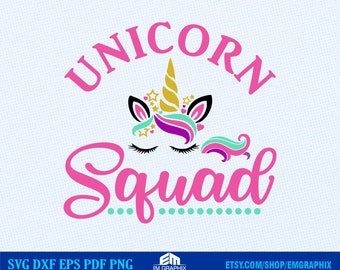 Archivos SVG de Unicorn Birthday Squad: cortes para fiestas (uso comercial)