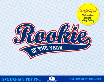 Rookie of the Year SVG, Birthday Shirt, Birthday Boy Svg, Digital Cut, Sublimation Files - Svg Dxf Eps Png, Iron on Files