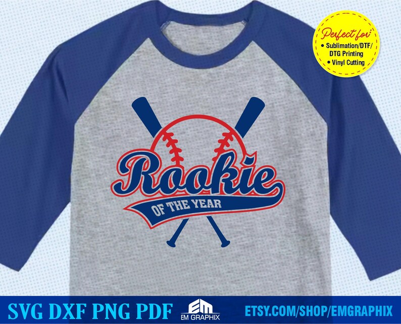 Rookie of the Year Baseball SVG: Birthday Shirt Design (cut File) - Etsy
