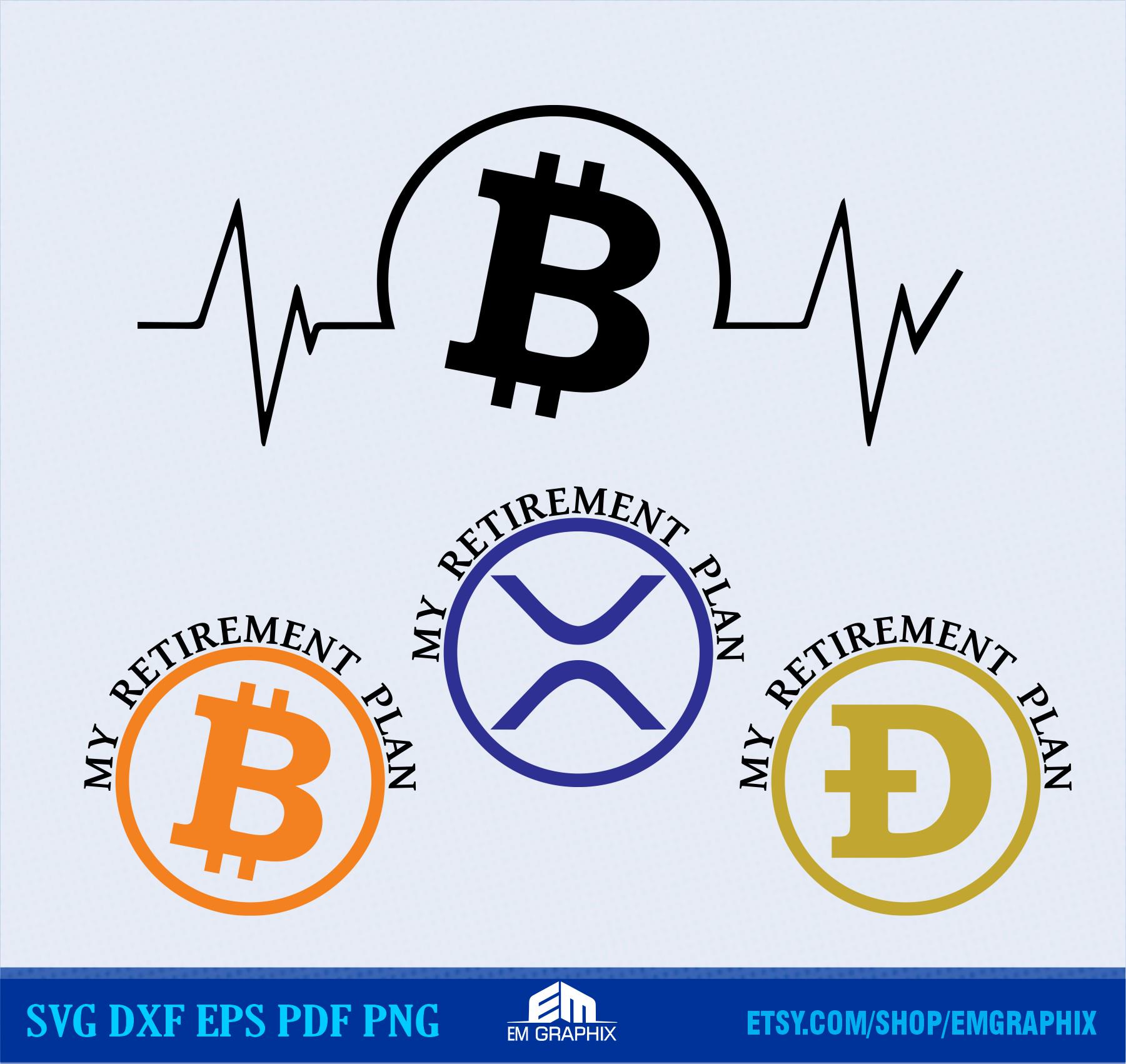 Cryptocurrency SVG PNG Set: Bitcoin, XRP, Dogecoin (cut Files) - Etsy