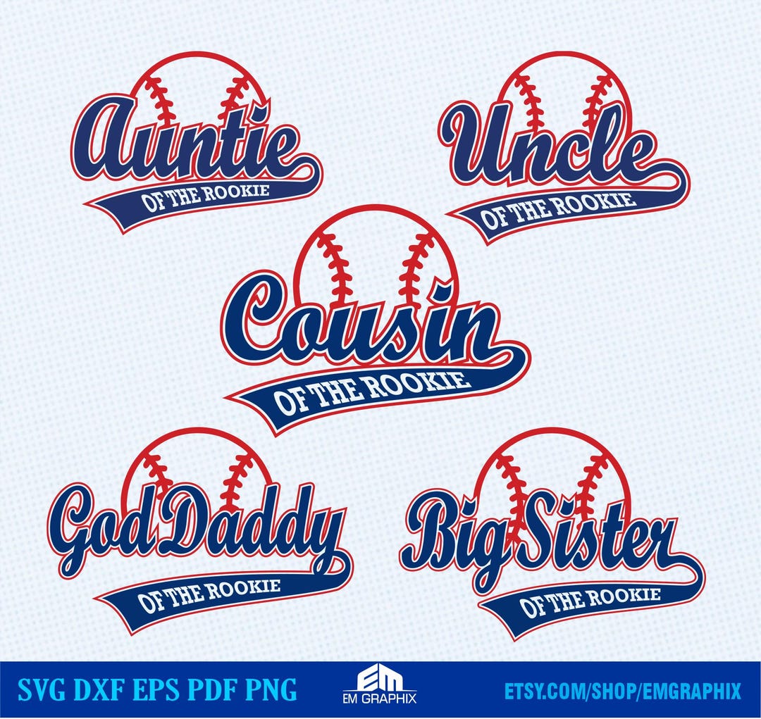 Rookie of the Year Baseball Family SVG Bundle (digital Files) - Etsy