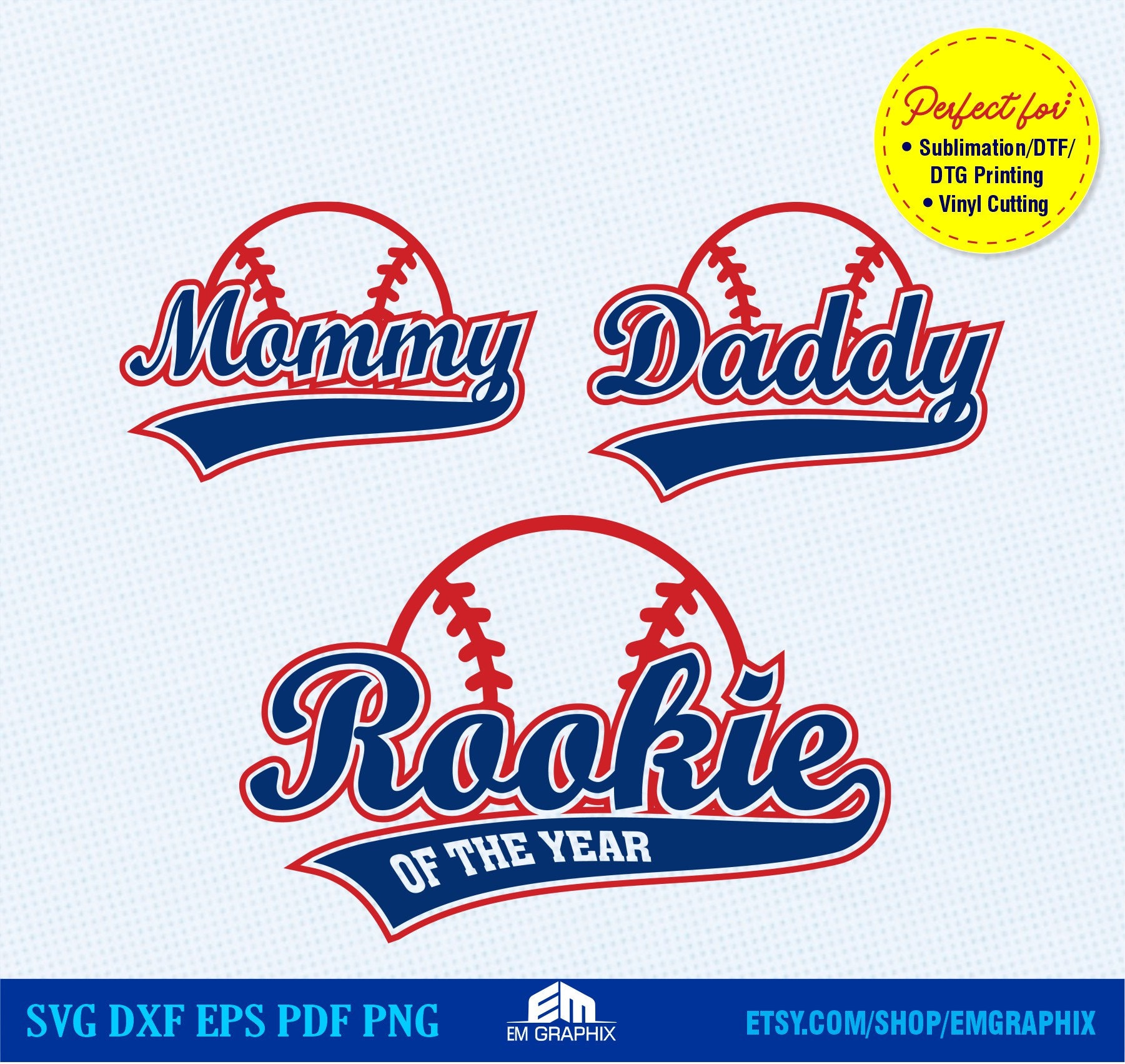 Rookie of the Year Baseball Family SVG PNG: Matching Shirt Design ...