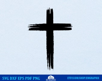 Distressed Cross SVG: Grunge Christian Vector (Digital Download)