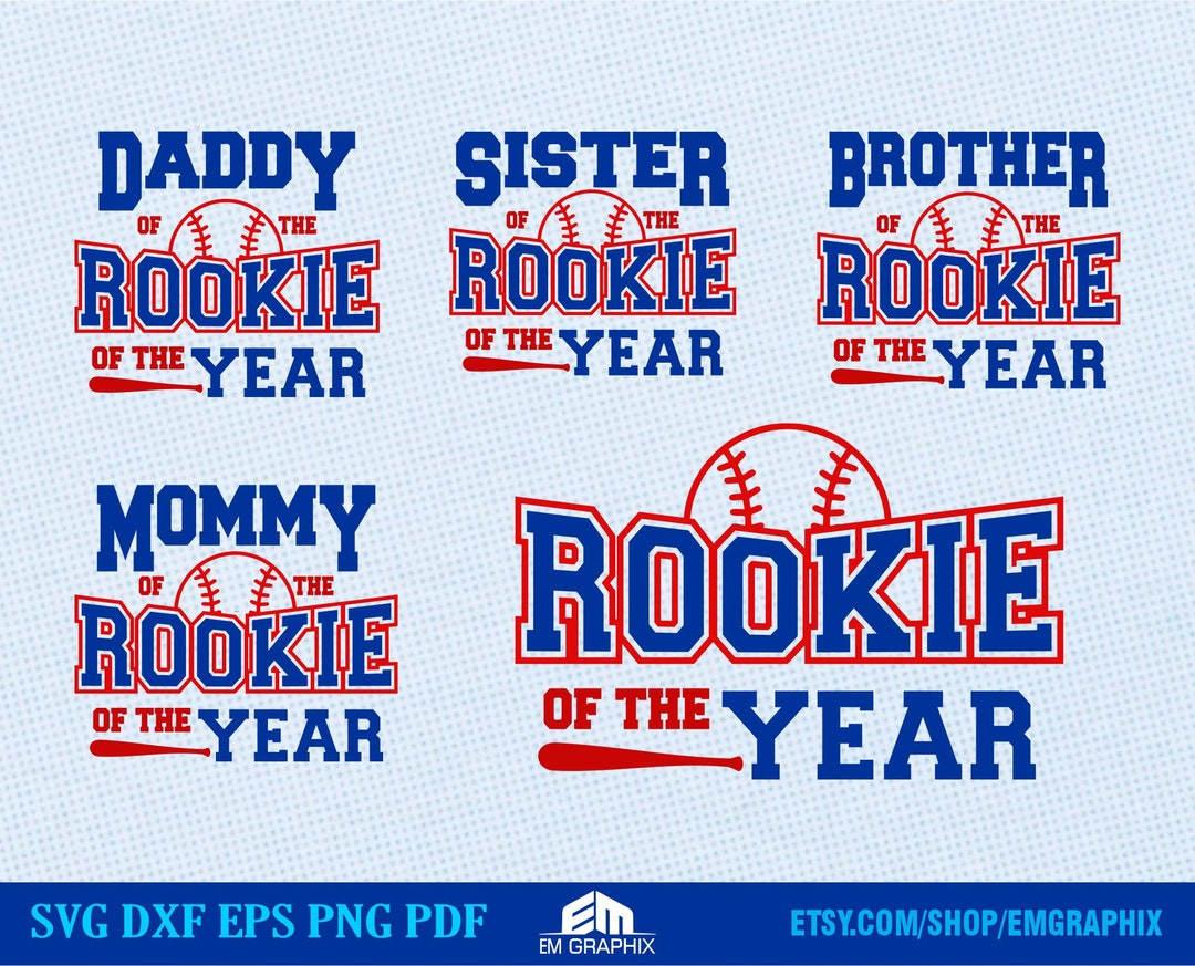 Rookie of the Year Baseball Family SVG Bundle (digital Download) - Etsy