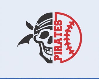 Pirates Baseball svg dxf png eps files | Pirates instant download vector school spirit Team logo, vinyl cut file, shirt graphics
