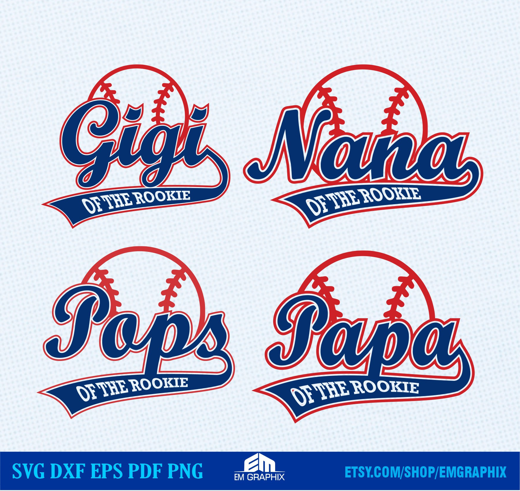Baseball Birthday Family SVG Bundle: Rookie of the Year (digital Files ...