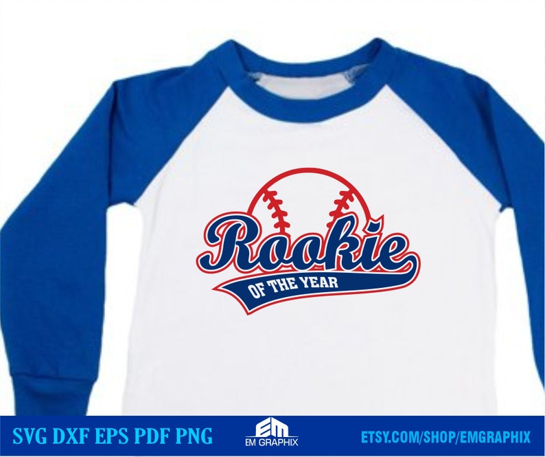 Rookie of the Year Baseball Birthday SVG PNG: Shirt Design (digital ...