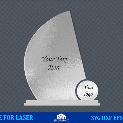 Plaque Award Shape With Base SVG Laser Cut Files Instant - Etsy