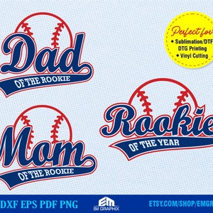 Rookie of the Year Baseball Family SVG Bundle (digital Download) - Etsy