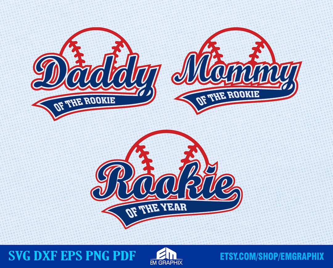 Rookie of the Year Svg Baseball Family Matching Shirt SVG Mommy and