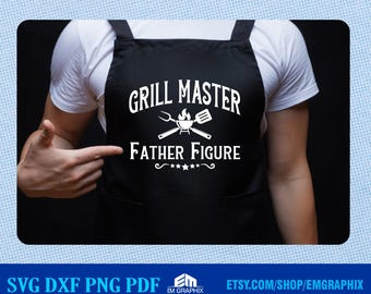 Figura paterna de maestro de la parrilla SVG PNG / Diseño divertido de camiseta para papá parrillero / Regalo del Día del Padre para figura paterna / Archivo de corte Cricut para barbacoa en el patio trasero
