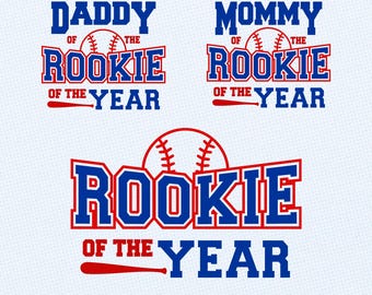 Familia del Novato SVG PNG, Familia de Novato de Béisbol SVG, Primer Cumpleaños del Novato SVG, Padres del cumpleañero (Archivo de corte digital)