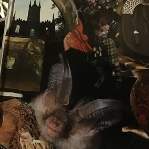 Tarjeta de felicitación de meditación del altar de invierno celta de Halloween Samhain