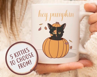 Caneca de gato de tartaruga de outono, caneca de mãe de gato de tartaruga, ideia de presente de gato de tartaruga de férias, caneca de gato de ação de graças