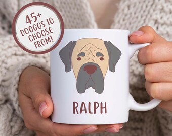 Custom Mastiff Mug, Dog Dad Gift, Personalized Coffee Mug, Mastiff Mom Mug