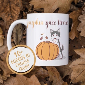 Fall Husky Mug, Husky Mom Mug, Husky Gift Idea, Cute Dog Mug