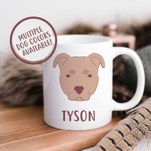 Custom Pit Bull Mug, Dog Dad Gift, Personalized Coffee Mug, Pit Bull Mom Mug