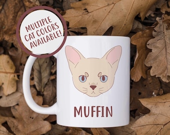 Custom Devon Rex Cat Mug, Cat Mom Gift, Personalized Coffee Mug, Cat Lover Mug