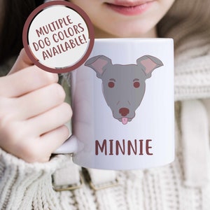 Benutzerdefinierte Windhund Becher, Hund Papa Geschenk, personalisierte Kaffeetasse, Windhund Mama Becher