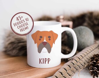 Boxer Dog Mug, Dog Dad Gift, Custom Coffee Mug, Boxer Dog Mom Mug