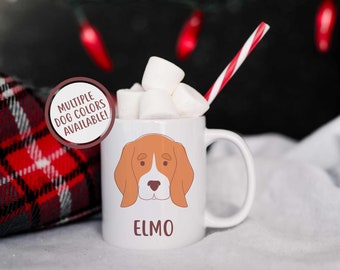 Taza Beagle personalizada, regalo de papá de perro, taza de café personalizada, taza de mamá Beagle