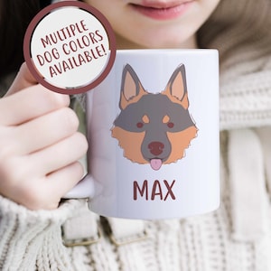 Custom German Shepherd Mug, Dog Dad Gift, Personalized Coffee Mug, German Shepherd Mom Mug