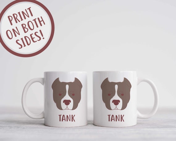 Pit Bull Mug, American Pit Bull Gifts, Dog Mom, Dog Dad, Personalized Dog Mug, Dog Face Mug, Custom Dog Mug, Sympathy Gift Loss Of Pet