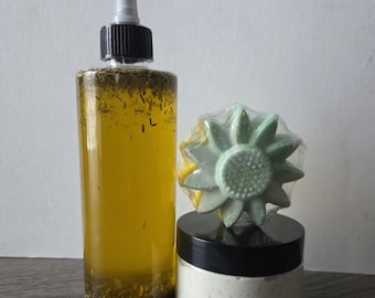Crema per capelli al fieno greco e aloe, set di sapone all'aloe