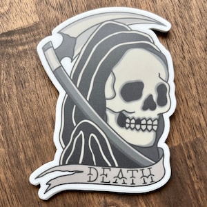 Traditional reaper premium vinyl 3” sticker