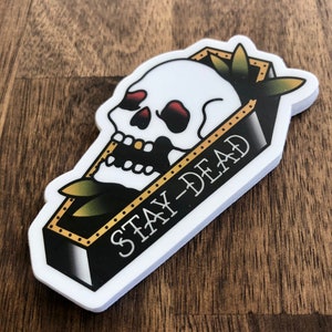 Skull and Coffin -vinyl sticker