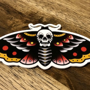 Death moth vinyl sticker