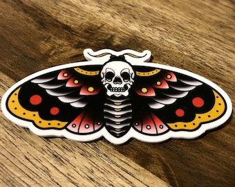 Death moth vinyl sticker