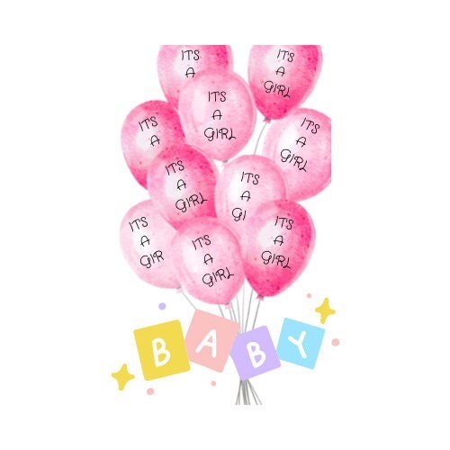 It's a Girl Png Pdf Digital Download File - Etsy