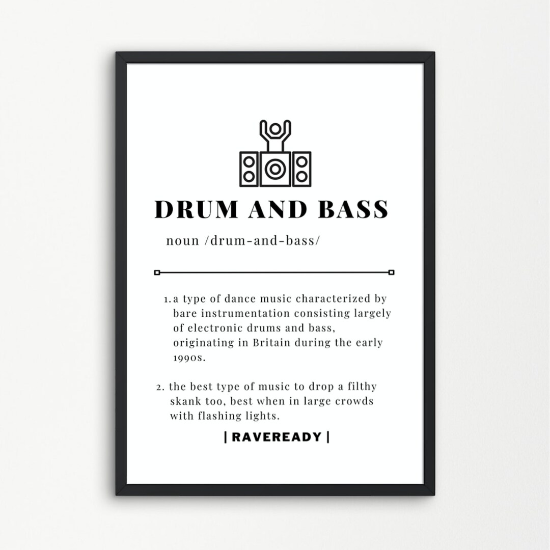 Drum and Bass Definition A5 Print / A4 Print / A3 Print / A2 Etsy