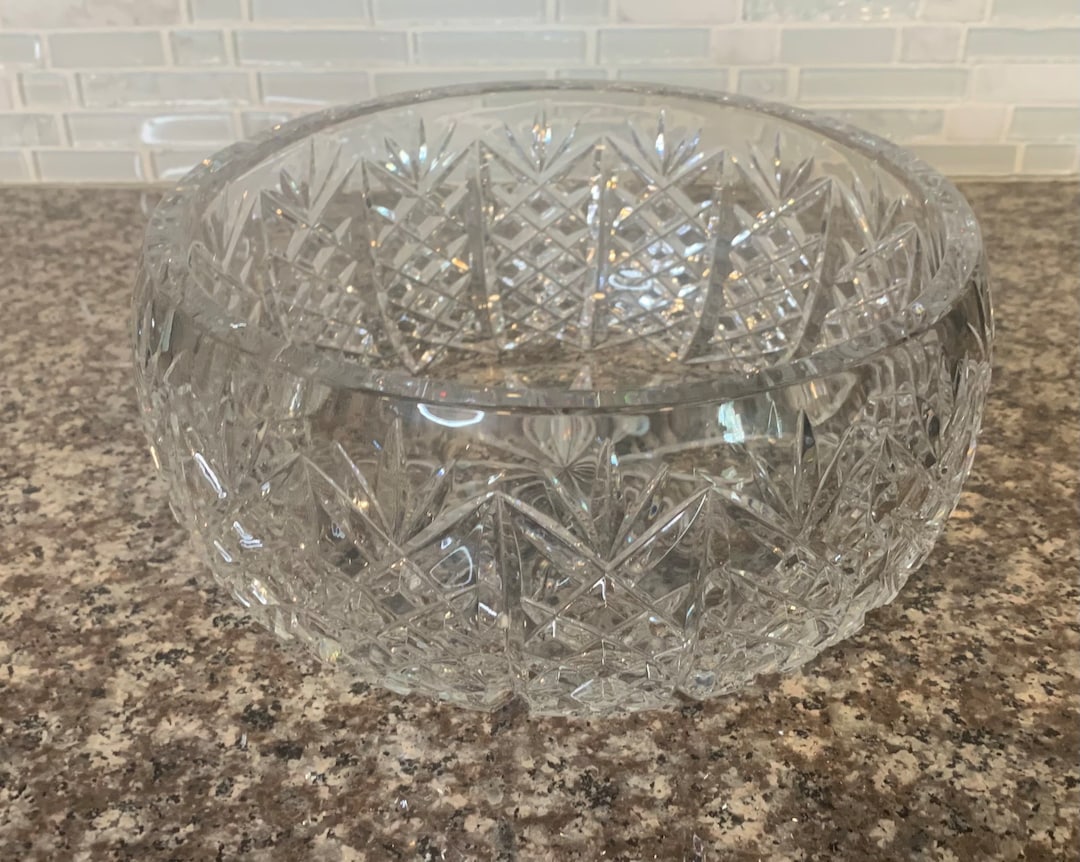 Vintage Cut Lead Crystal Compote/apothecary Jarcut Pinwheel and