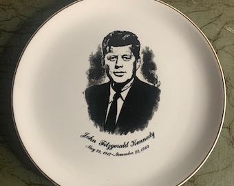 C1964 John F. Kennedy Memorial Plate by Homer Laughlin
