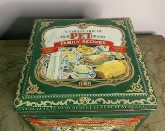 Vintage PET Brand Recipes Tin | Circa 1977 | Made in England | Excellent Condition