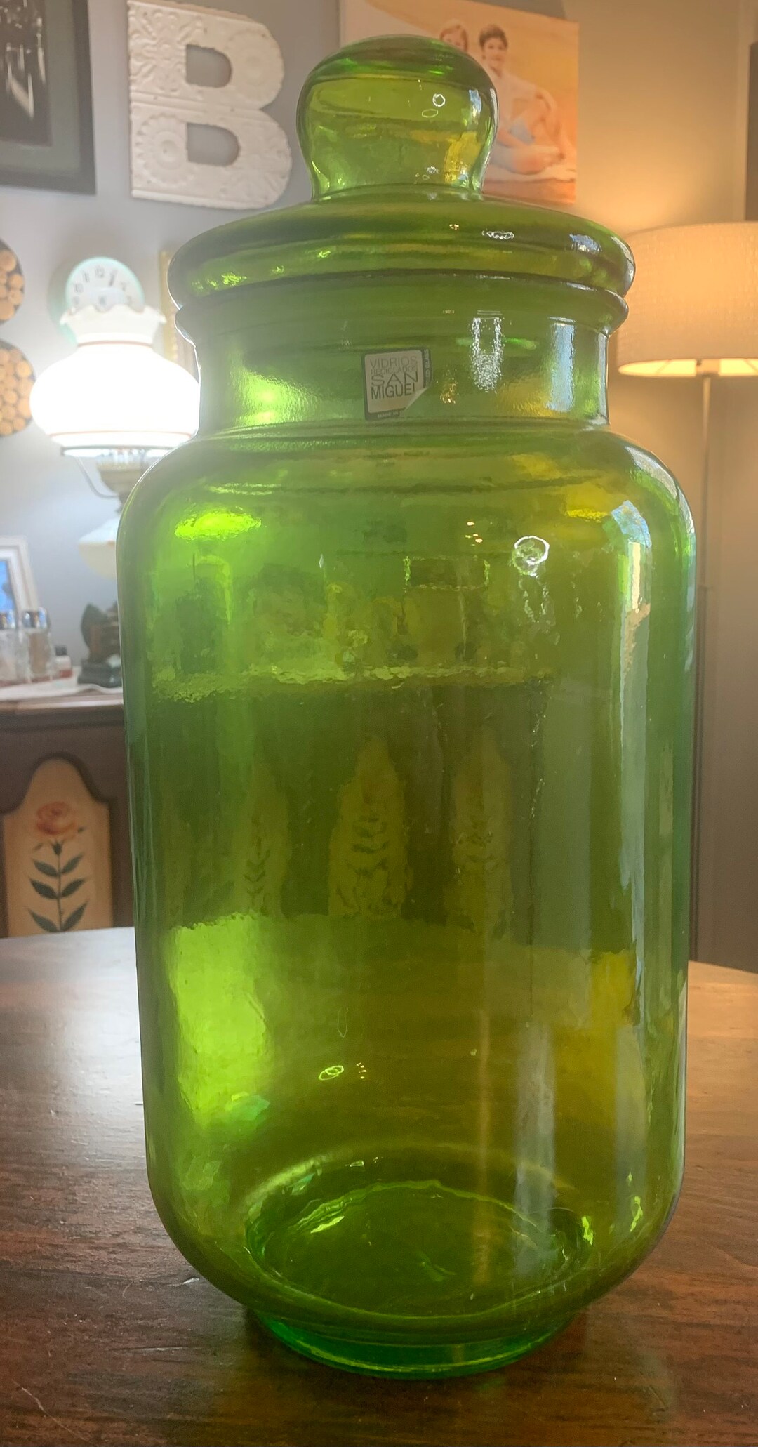 Vidrios San Miguel Recycled Handmade Green Glass Apothecary Jar Etsy