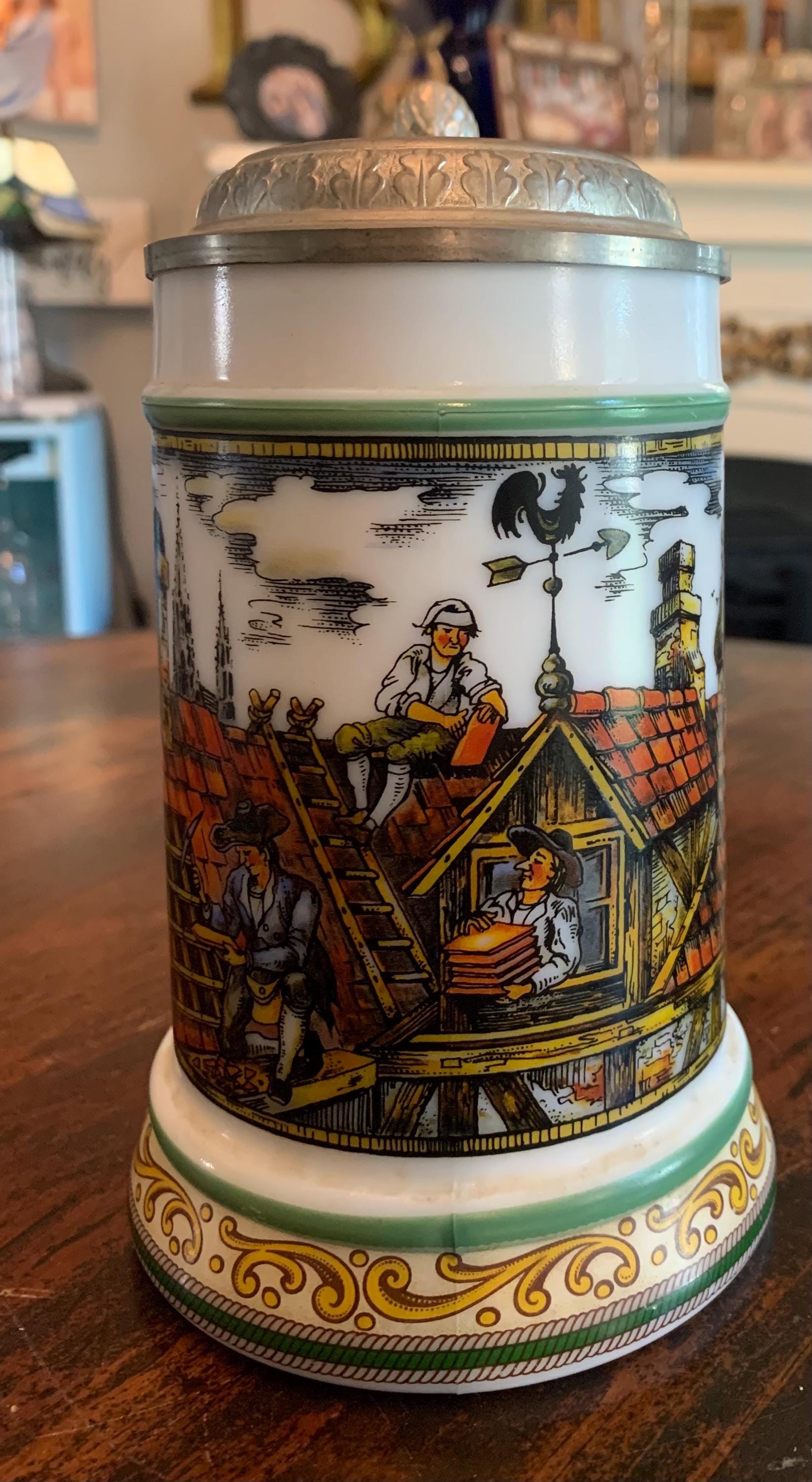 Vintage BMF Bierseidel West German Beer Stein | Pewter Lid