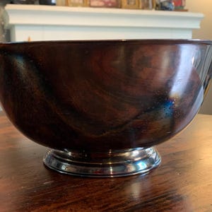 Vintage Large Paul Revere Silver Plated Bowl Reproduction by Oneida 10” Paul Revere Bowl Liberty Sons of Liberty