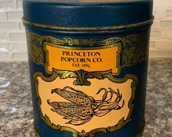 Vintage Collectible Princeton Popcorn Tin