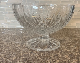 Vintage Cristal D’Arques Longchamp 24% Lead Crystal 8 Inch Footed Pedestal Bowl - France