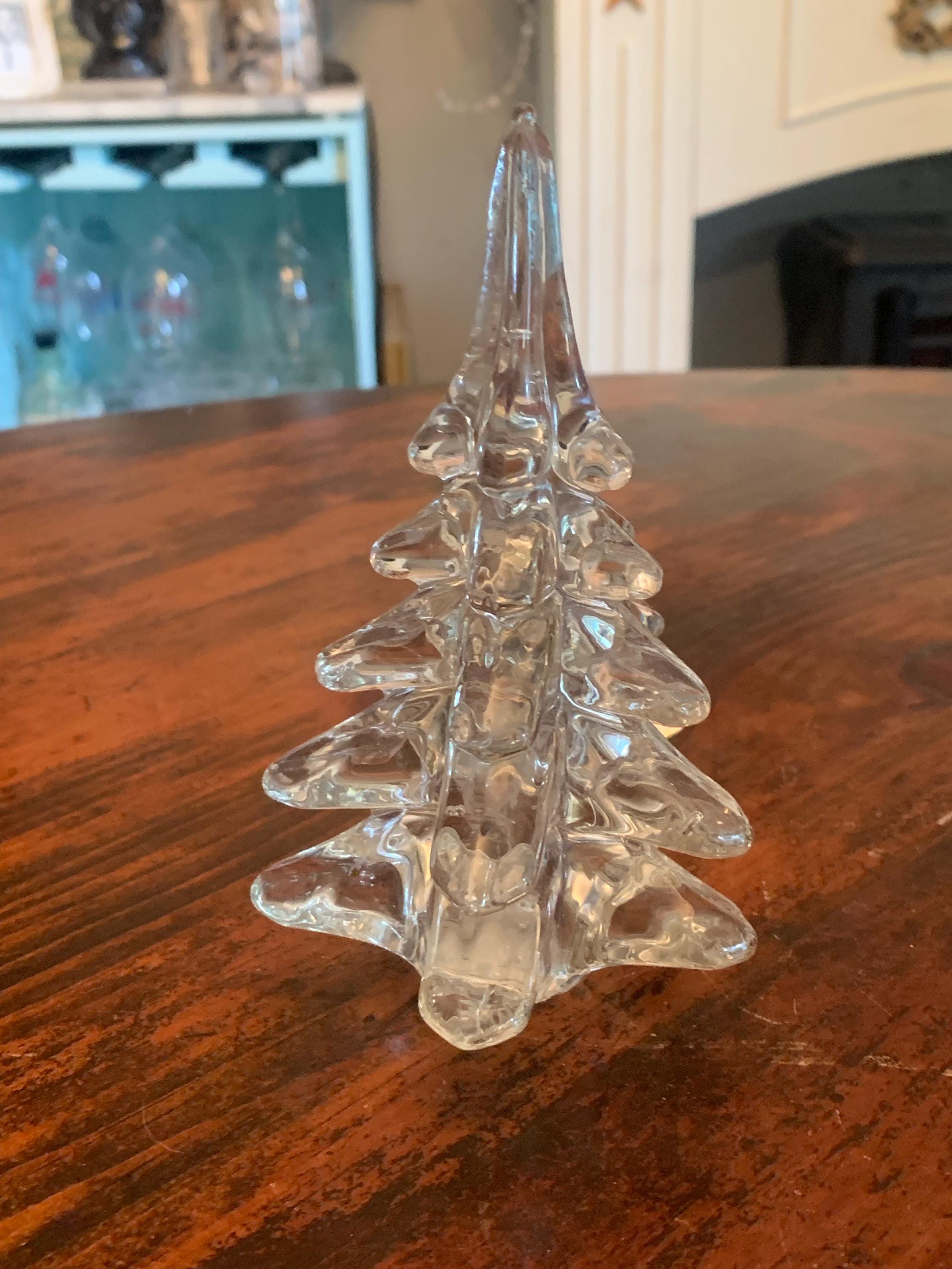 ヴィンテージ　クリスタル　ガラス　クリスマスツリー③ ヴィンテージクリスタルクリアガラスクリスマスツリー - Etsy 日本