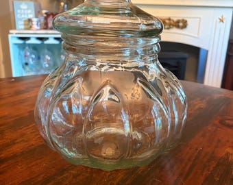 Pumpkin Shaped Glass Apothecary Jar | Autumn | Fall | Decor |