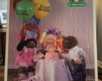 Rompecabezas vintage de Cabbage Patch Kids de 25 piezas - Fiesta de cumpleaños de 1984