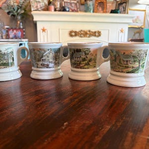 Currier and Ives Seasons Coffee Mugs | Spring Summer | Autumn | Winter |  Japan |