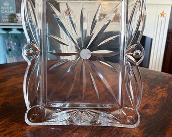 Tulip Garden Crystal 5”x7” Picture Frame | Block Crystal | New | Stickers |